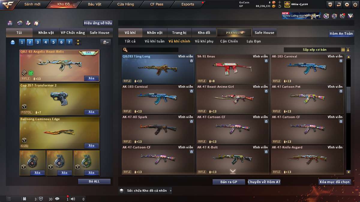shop acc cf uy tin gia re